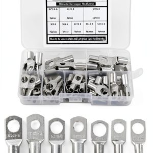 Copper Cable Terminal Connector SparkFeng 8-Size Tin-Plated Crimp Set-0