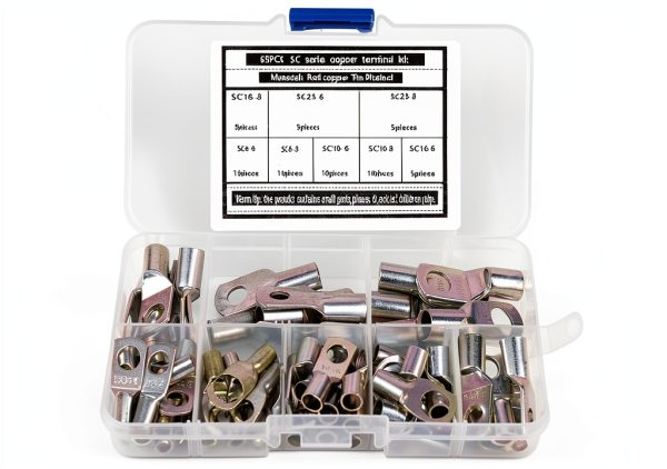 Copper Cable Terminal Connector SparkFeng 8-Size Tin-Plated Crimp Set-6