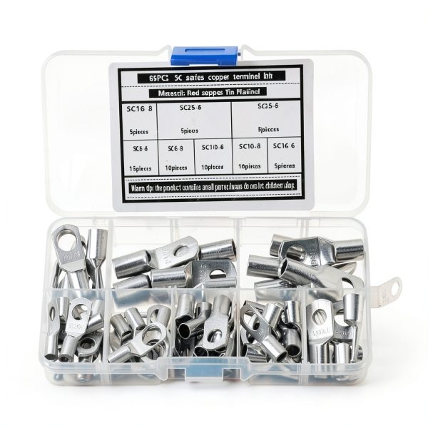 Copper Cable Terminal Connector SparkFeng 8-Size Tin-Plated Crimp Set-1