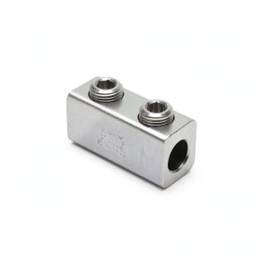 Burndy AMS-4/0 Dual Rated Splicer/Reducer, AWG 4/0 - AWG 6 Wire Range, 2 Screws, 5/16 Hex, 9/16" Diameter, 1" Width, 2-5/16" Length, 1.28" Height-0
