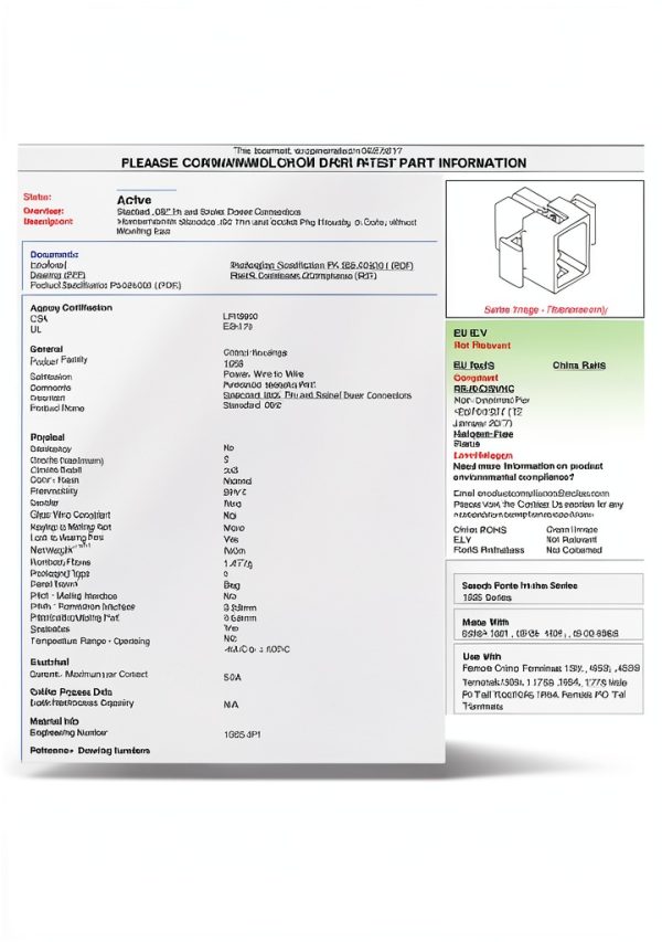 Molex (9-Circuits) Male & Female Receptacle Plug, w/Terminal sockets w/18-24 AWG Standard .062" Pins, Pitch 3.68mm-1