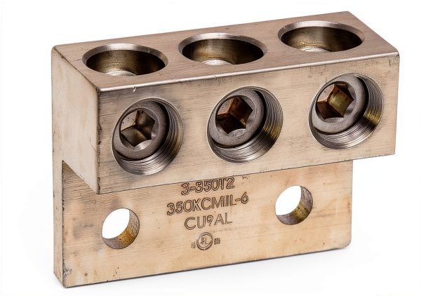 NSI Dual Rated Transformer Lug 350 MCM 6 AWG Wire 0.375" Mounting Hole-0